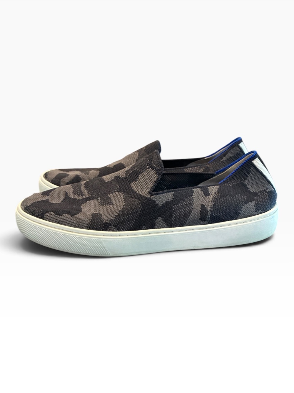 Rothy’s The Original Slip On Sneaker Grey Camo Knit Size 9 EUC